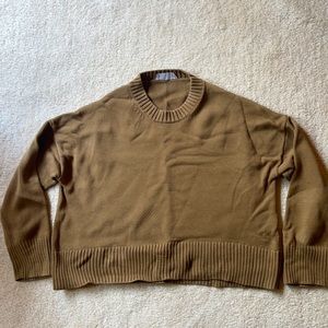 Everlane cropped cotton sweater small